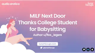 Neighbour MILF Rewards Student with Blowjob and Creampie