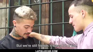 Tatted Latino Takes Bareback Pounding While Boyfriend Watches