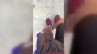 Amateur Guy Shows Off Bulge Walking Down the Street