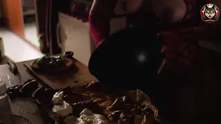European MILF Gets Fucked in Kitchen While Husband Watches