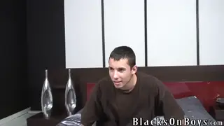 Two Black Studs Take Turns With a White Twink
