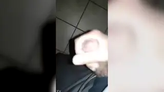 Latino Guy Strokes His Cock at the Office Desk