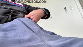 European Hunk Strokes Monster Cock After Gym Session