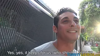 Straight Latino Sucks Cock Deep in POV Blowjob