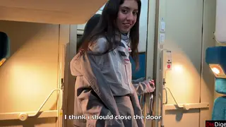 Public Train Anal Ends With Cum-in-Mouth Surprise