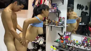 Latina Stepsister Caught Cleaning Leads to Interracial Sex