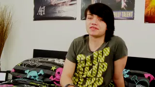 Tattooed Smooth Twink Strokes Uncut Cock Solo