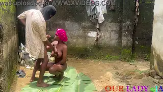 Ebony Goddess Rides a Massive BBC Outdoors Until She Squirts