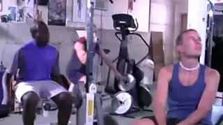 Hairy Bear Takes Muscular Men at the Gym