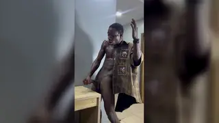 Ebony Teen Jerks BBC in Amateur Clip