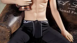 Asian Twink Fists Himself and Rides Huge Sex Doll in Solo Anal Play