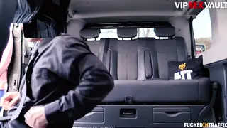 Curvy Brunette Takes Doggystyle in a Parked Car