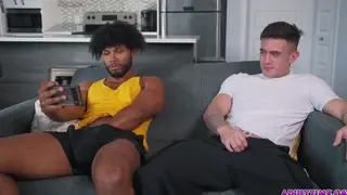 Straight Buddies Try Bareback Anal Together