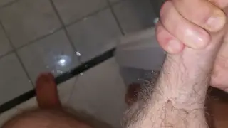 Steamy Shower Handjob Ends in Hot Release