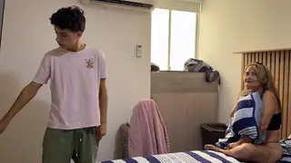 Curvy Stepmom Shares Bed With Stepson After Nightmare