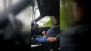 Grandpa Enjoys Outdoor Handjob in Car