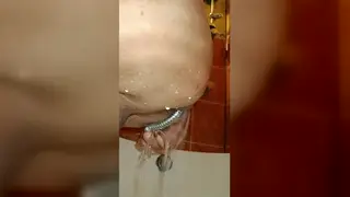 European Mature Man Preps His Hole in POV Bathroom Clip