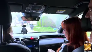 European Redhead MILF Enjoys Lingerie Threesome with Busty Brunette