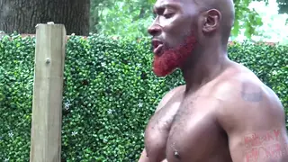 BBC Breeds Ebony Bottom Bareback in Outdoor Setting