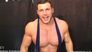 Muscular Hunk Strokes His Oiled Cock to a Cumshot