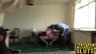Tall European Woman Takes Big Cock in Mouth