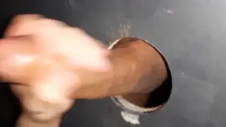 Latino Stud Takes a Raw Gloryhole Ride