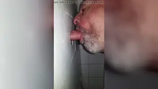 Mature Man Takes Stranger's Load on His Lips Outside