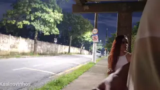 Mature Latina Gives Public Blowjob to Stranger