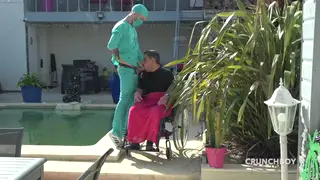 European Twink Takes Massive Bareback Cock in Wheelchair