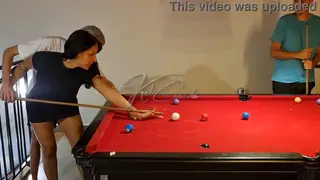 Friends Turn Pool Game Into Erotic Penalty Challenge