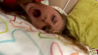 Blonde Stretches Tight Hole With Massive Vibrator