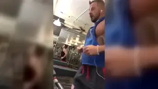 Quick Gym Encounter Caught in Public Locker Area