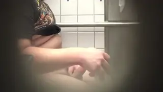 Hairy Bear Strokes Off at Gloryhole for Stranger