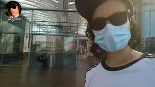 Asian Twink Jerks Off and Pisses in Public Mall Restroom