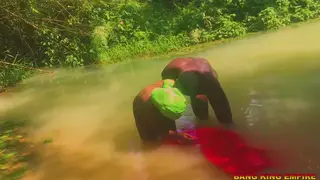 Ebony MILF Takes BBC Doggystyle by the River