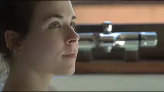 Curvy Woman Gives Deep Blowjob in Steamy Shower