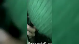 Uniformed Soldiers Share Intimate Military Moment