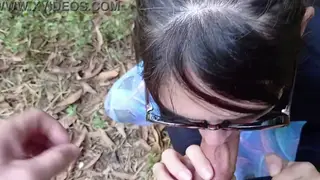 Married Latina Performs Public Blowjob for Stranger