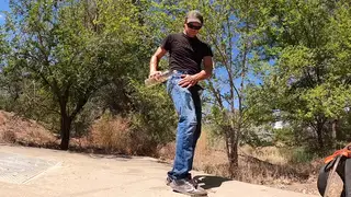 Muscular Man Pisses Outdoors While Masturbating