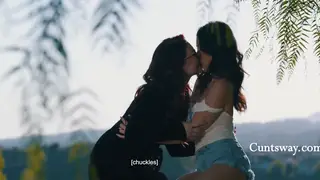 Busty MILF and Teen Share a Lesbian Pussy-Licking Session