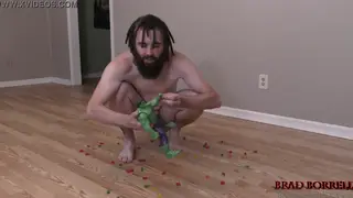 Hairy Pierced Hero Dominates in Spandex Suit