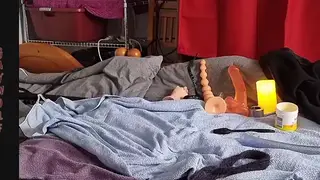 Tattooed Twink Shows Off Feet and Toys in Holiday Solo