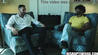 Interracial Agents in Uniform Trade Blowjobs and Bareback Anal