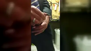 Mature Uncut Solo Strokes to a Thick Cumshot