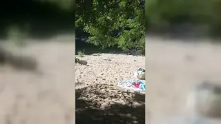 Petite Redhead MILF Enjoys Oral Pleasure on Beach Vacation
