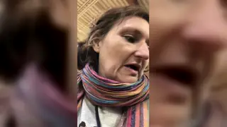 Busty European MILF Flashes Her Natural Tits in a Crowded Supermarket