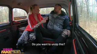Busty European Blonde Takes a Creampie in the Backseat