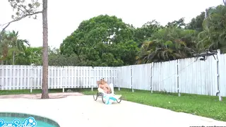 Blonde College Lesbians Battle a Drone in Wild Threesome