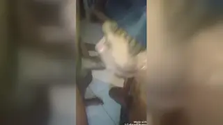 Latino Sucks Black Cock Outdoors in Public Blowjob