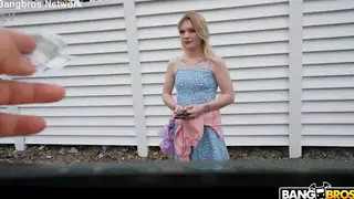 Blonde Petite Takes Interracial Creampie and Facial
